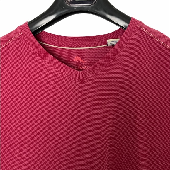Tommy Bahama V Neck Solid Color Shirt - Picture 4 of 8